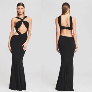 Retrofete Fletcher Dress Black Cutout Maxi XS